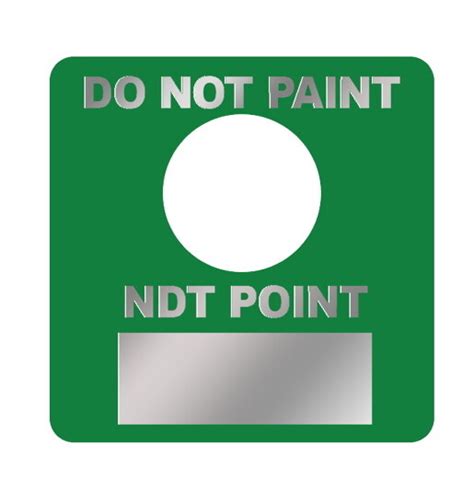 Label H Do Not Paint Ndt Point Roll ~ndt Inspection Test Plugs