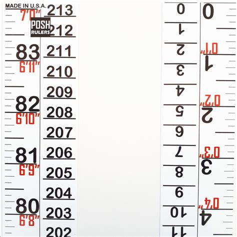 Height Indicator Tape Ruler Made In Usa 9919775087424 Ebay