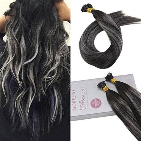 It is very useful for all customers with many types of hairstyles including wavy/ curly tip. Moresoo I Tip Balayage Human Hair Off Black #1B Fading To ...