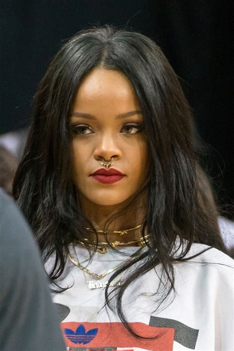 Rihanna Long Style Black Hair Straight Human Hair Celebrity Lace Wigs