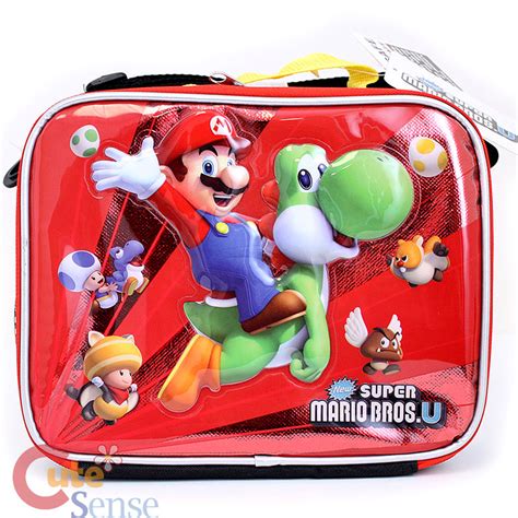 Nintendo Super Mario U 16 Large School Backpack Lunch Bag Set Yoshi Riding