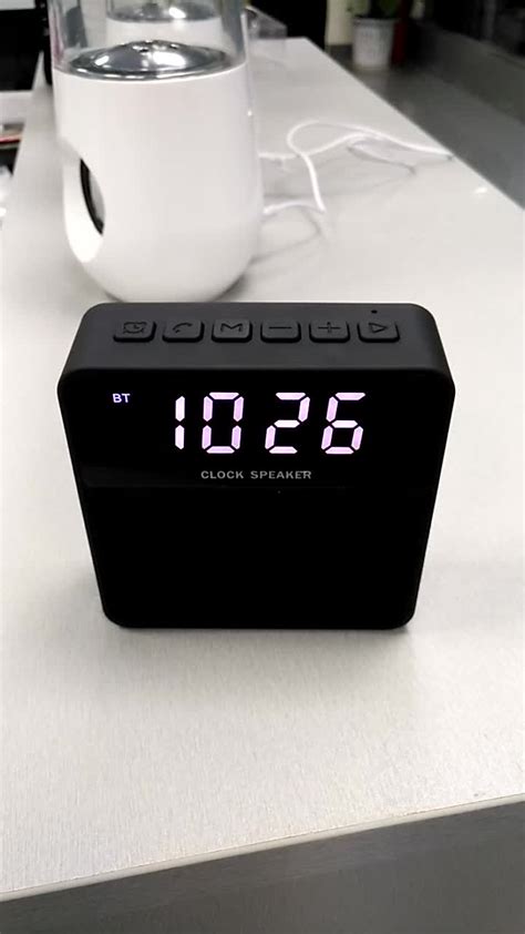 Portable Wireless Fabric Bluetooth Speaker With Clock Led Display