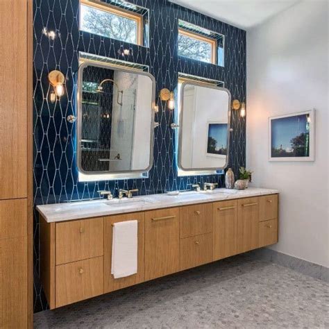 Our favorite colorful bathrooms glass tile bathroom blue. Top 50 Best Blue Bathroom Ideas - Navy Themed Interior Designs