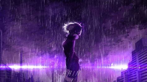 Purple Rain Hd Anime 4k Wallpapers Images Backgrounds Photos And
