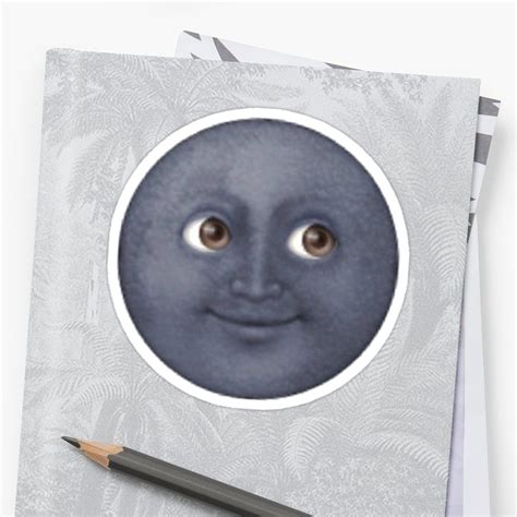 Moon Emoji Sticker By Phantastique Moon Emoji Emoji Stickers Vinyl
