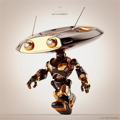 Retro Futuristic Ufo Robot On Behance