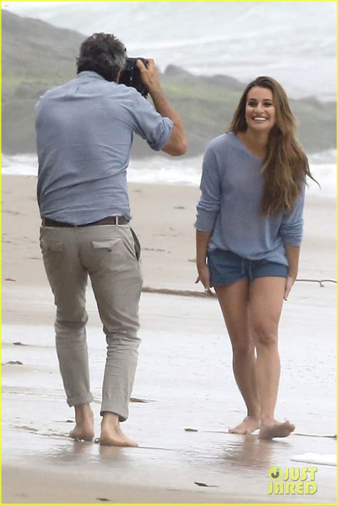 Photo Lea Michele Goes Topless For Photo Shoot On The Beach Photo