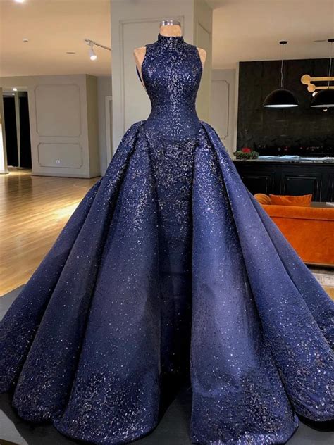 Royal Blue Sparkly Bead Ball Gown Gorgeous Prom Dresses Pd00142 Ball Gowns Ball Gowns