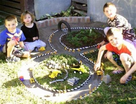 Backyard Race Car Track An Easy Diy Diy Playground Backyard For Kids