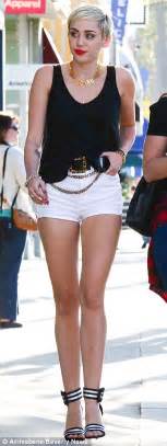 Miley Cyrus Showcases Her Long Legs In Tiny Hotpants As She Steps Out