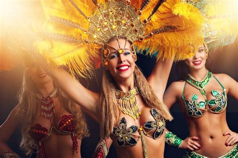 Premium Photo Brazilian Women Dancing Samba Music At Carnival Party