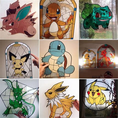 Pokemon Stained Glass Art Copy Glass Art Pictures Stained Glass Art