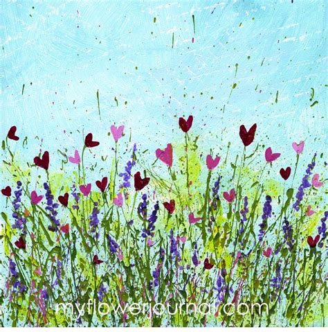 How To Create Flower Heart Art With Splattered Paint My