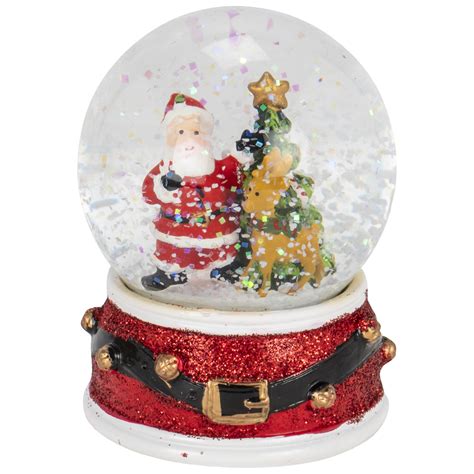 Traditional Santa Snow Globe