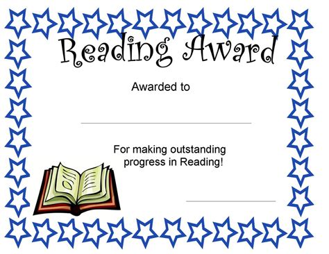 Printable Reader Award Certificate Templates Oahubeachweddings