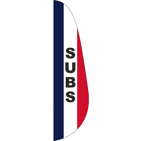 Fef 3x15 Sub Subs 3′ X 15′ Message Feather Flag Hanover Flag Company