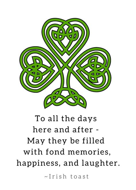 Free Irish Toast Printable Decorations For St Patricks Day A Merry