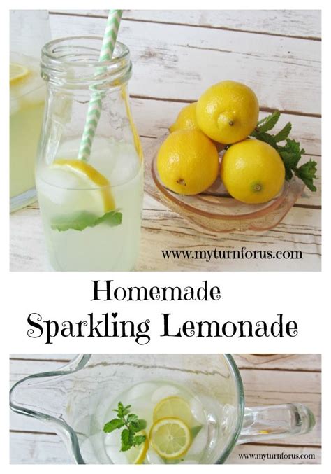 Homemade Sparkling Lemonade Sparkling Lemonade Refreshing Summer