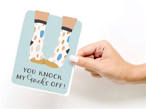 Cute Greeting Card You Knock My Socks Off Love Anniversary Etsy