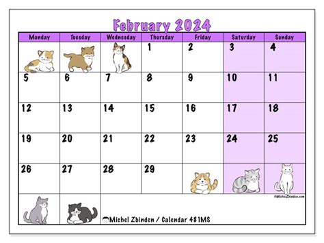 Calendar February 2024 481 Michel Zbinden En
