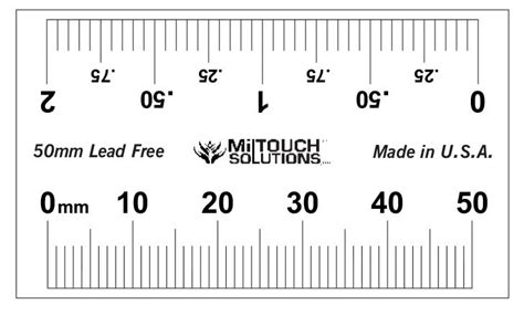 50 Mm 2 Dual Scale Radiopaque Ruler Miltouch Solutions