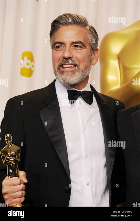George Clooney Us Film Actor With Oscar For Argo In February 2013