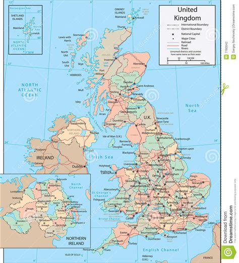 United Kingdom Map Stock Photography Image 7180042