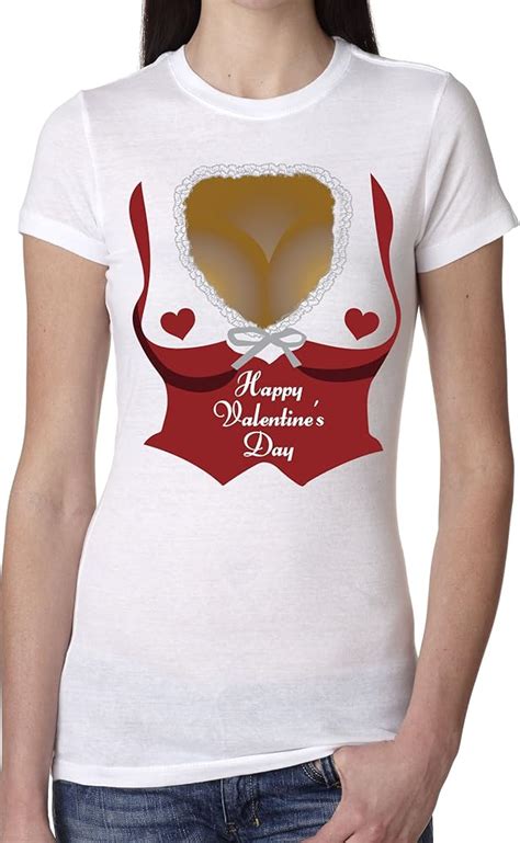 Valentines Day Cleavage Funny T Shirt Hearts Relationship Tee For 9481 Kitilan