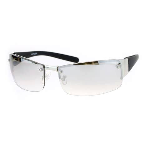 sa106 classic luxury elegant rimless rectangular mens fashion sunglasses ebay