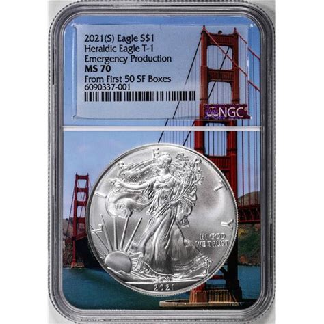 2021 S Type 1 1 American Silver Eagle Coin Ngc Ms70 From First 50 Sf
