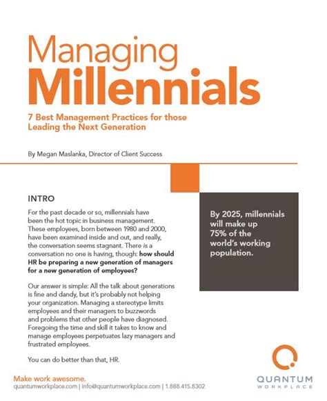 Managing Millennials 7 Best Management Practices For Those Leading The