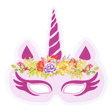 12pcspack Mixed Color Unicorn Face Mask Party Masks Unicorn Birthday