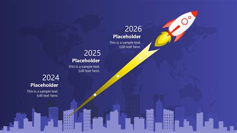 3 Year Infographic Rocket Timeline Template For Powerpoint Slidemodel