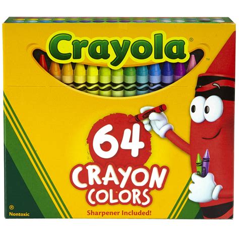 Crayola Crayons Reg Size 64 Colors Per Box Set Of 3 Boxes Walmart