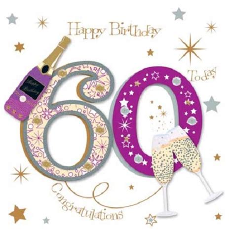 Happy 60th Birthday Greeting Card By Talking Pictures Cards Love Kates