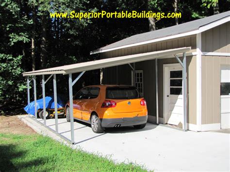 Cantilever carports for covered parking. S.B.& Carports Inc. Lean Tos 1-866-943-2264