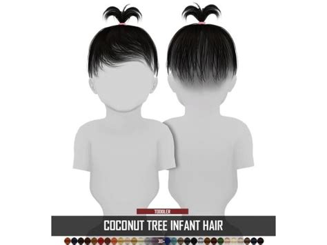 Coconut Tree Infant Hair The Sims 4 Download Simsdom Ru Sims Baby