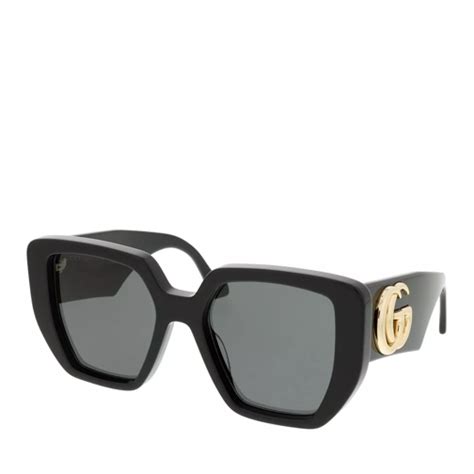 gucci gg oversized square acetate sunglasses black sonnenbrille fashionette