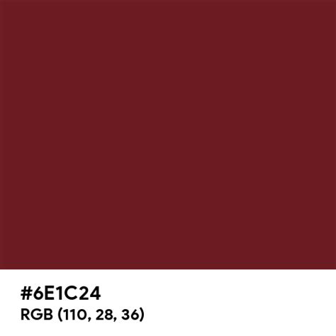 Pearl Ruby Red Ral Color Hex Code Is 6e1c24