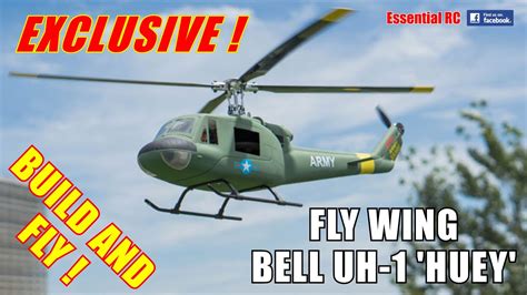 Fly Wing Bell Uh 1 Huey Rc Helicopter Exclusive First Flight Demo