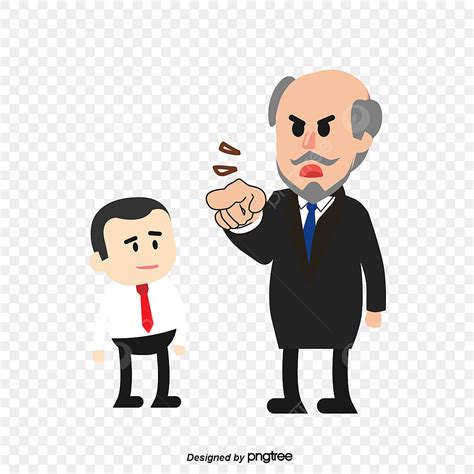 Angry Boss Vector Hd Images Vector Hand Painted Angry Boss Hand