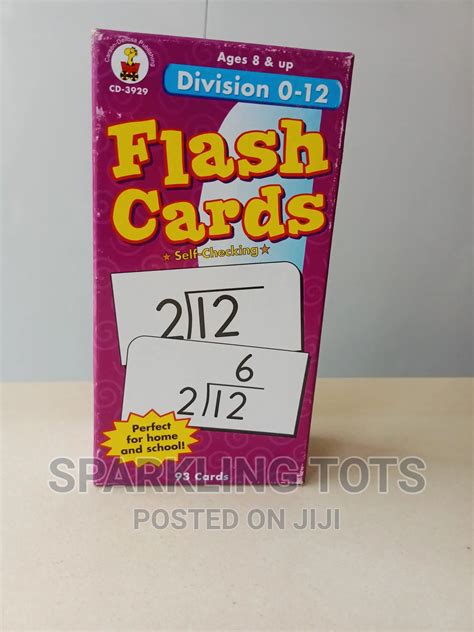 Division 0 12 Flash Cards In Obafemi Owode Toys Sparkling Tots