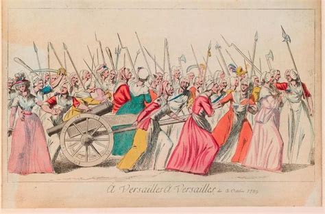 The Women Marching On Veersailles Pisando Charcos La Revolución