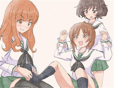 Nishizumi Miho Akiyama Yukari And Takebe Saori Girls Und Panzer