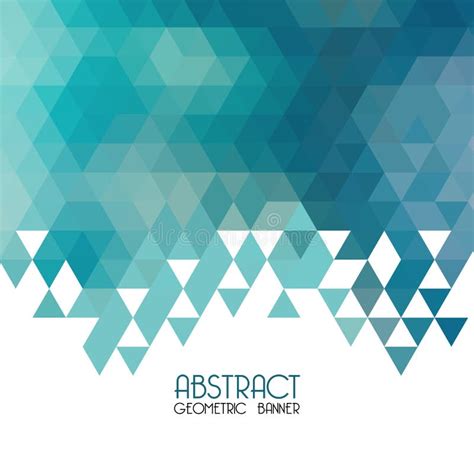 Vector Abstract Blue Geometric Background Template Stock Vector