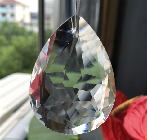 Free Shipping 30pcslot 50mm Length Transparent Crystal Faceted