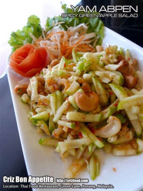 Ginger thai taste is a popular thai restaurant that offers delicious thailand foods in a spicy tom yum noodle soup comprises thin noodles, ground pork, shrimps, boiled egg. Blogger ReviewSpicy Green Apple Salad,THAI FOOD ...