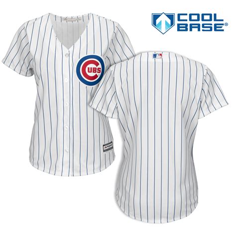 Chicago Cubs Personalized Home Womens Cool Base Jersey By Majestic