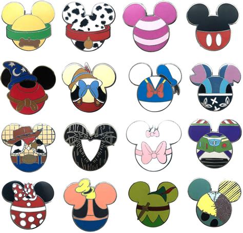 Amazon Disney Pins Mickey Mouse Icon Mystery Pouch Pins Multicolored Small