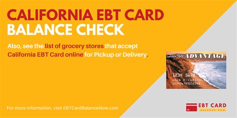 California Ebt Card Balance Check